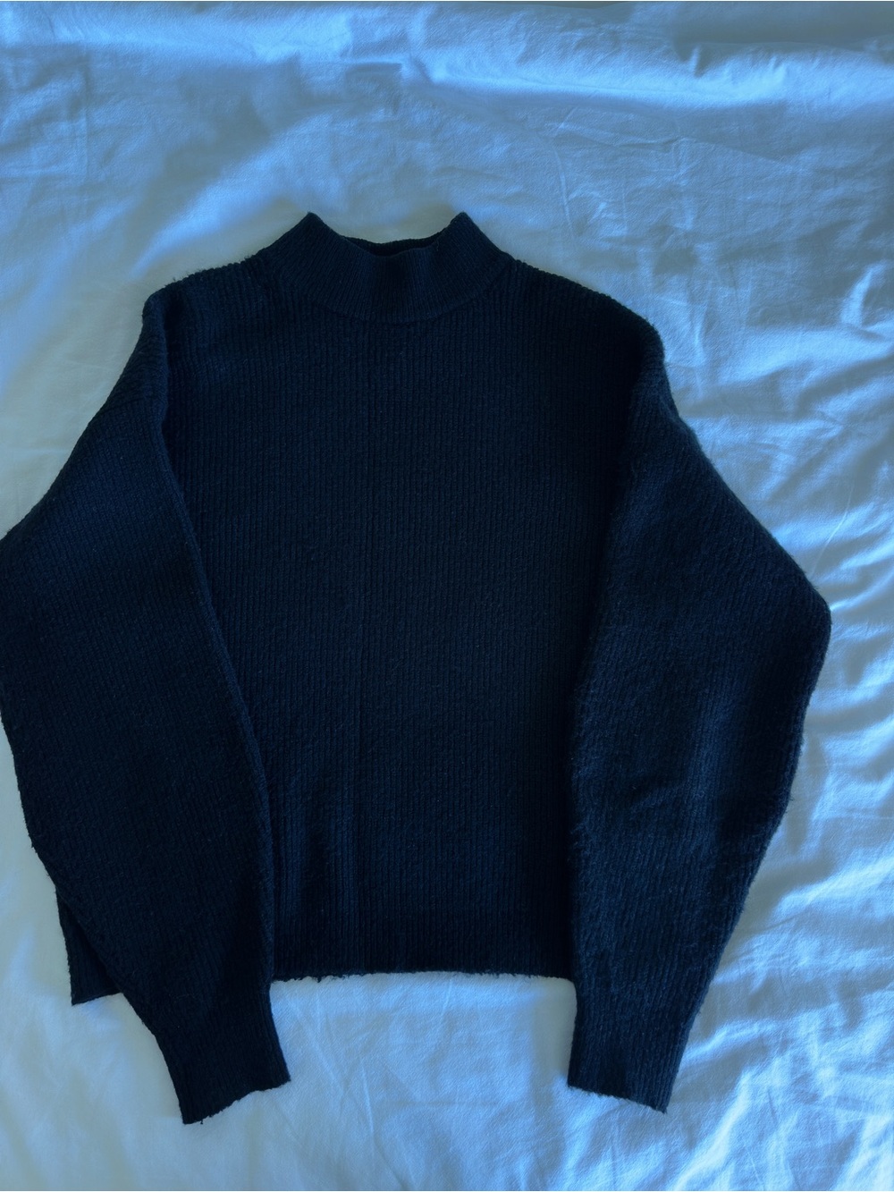 Leith- Black Mock Neck Sweater - M
